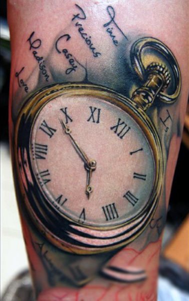 tatuaggio orologio da tasca 305