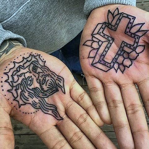 tatuaggio palmo della mano 91