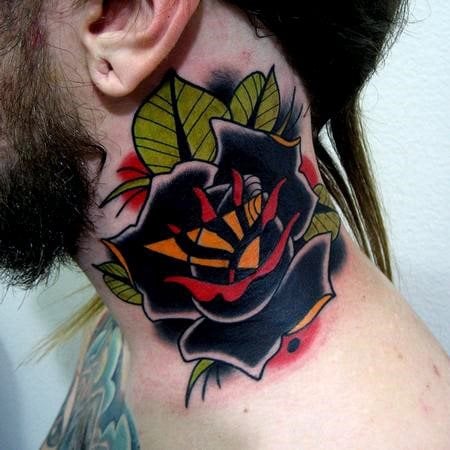 tatuaggio rosa nera 49