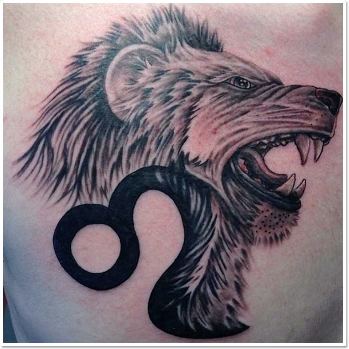 tatuaggio segno leone 75