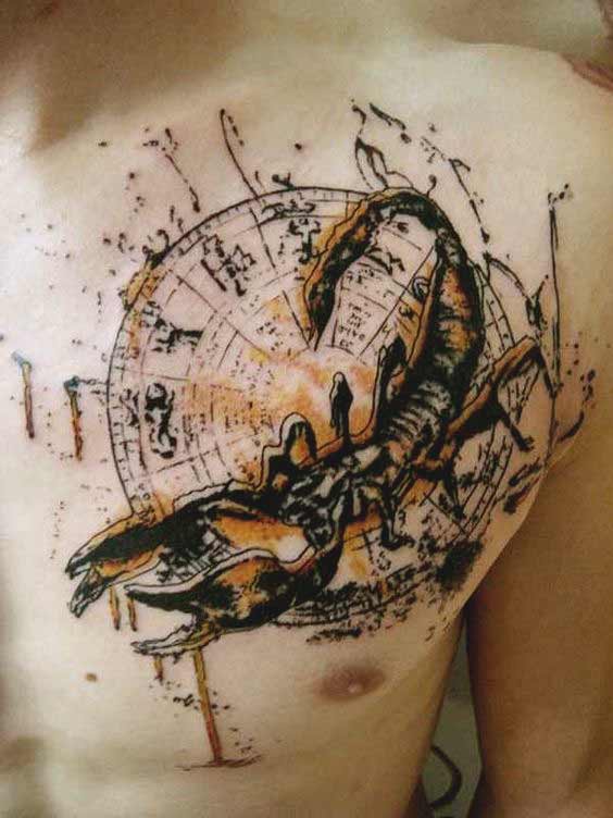 tatuaggio segno scorpione 145