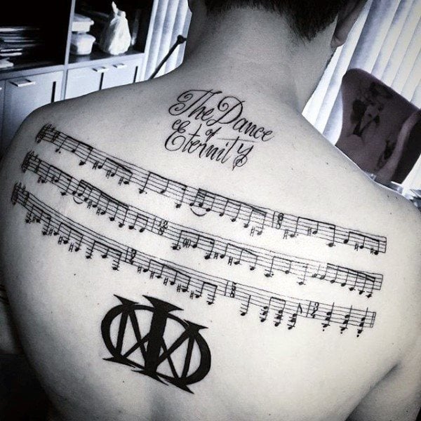 tatuaggio nota musicale 135