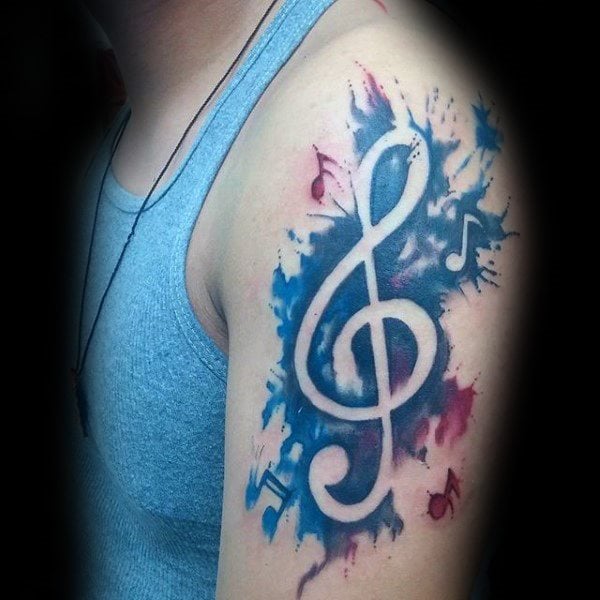 tatuaggio nota musicale 144