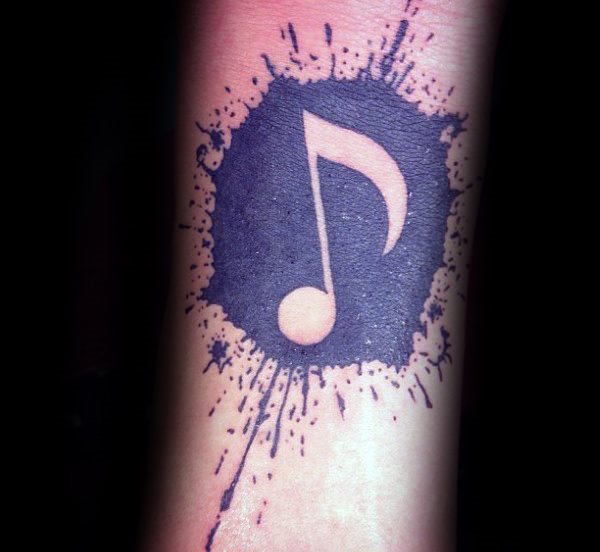 tatuaggio nota musicale 150