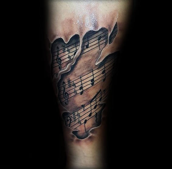 tatuaggio nota musicale 168