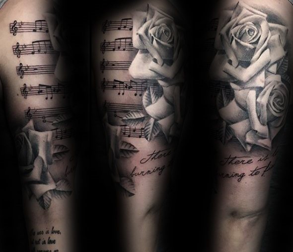 tatuaggio nota musicale 213