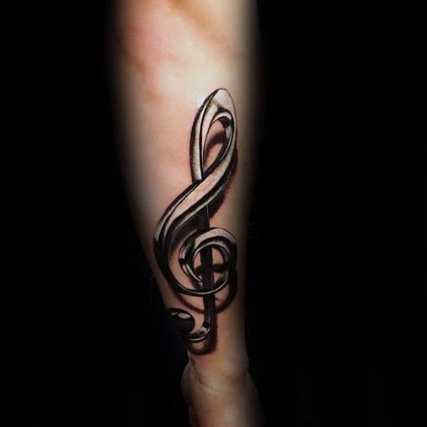 tatuaggio nota musicale 27
