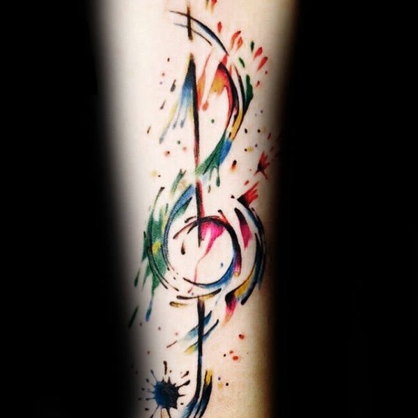 tatuaggio nota musicale 30