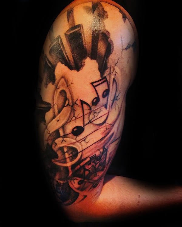 tatuaggio nota musicale 84