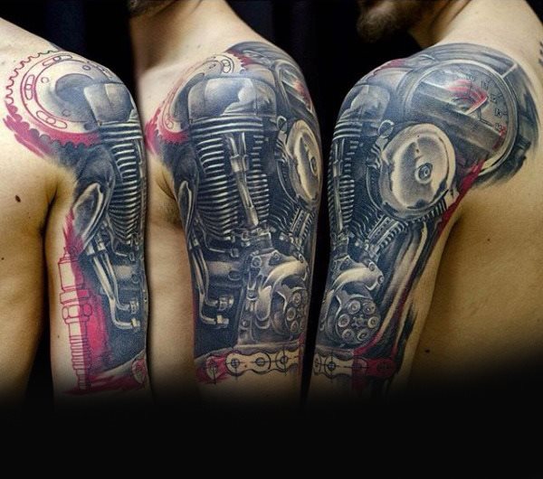 tatuaggio motociclista 66