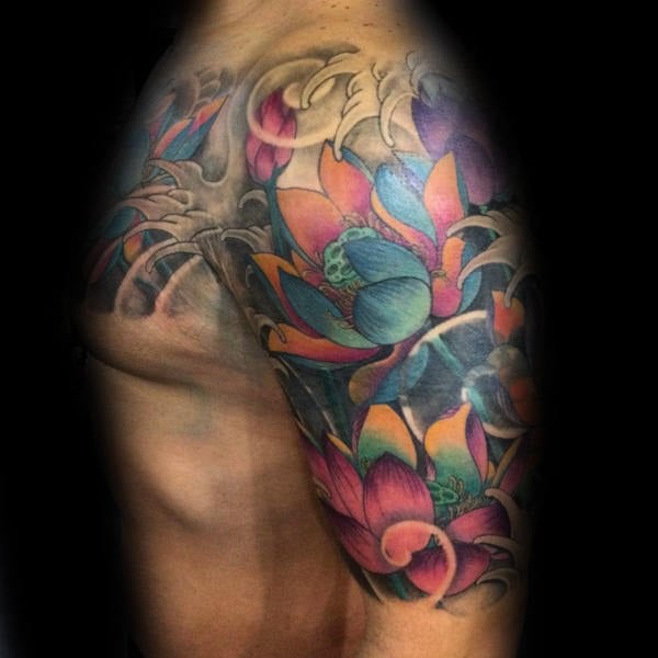 tatuaggio fiore di loto 112
