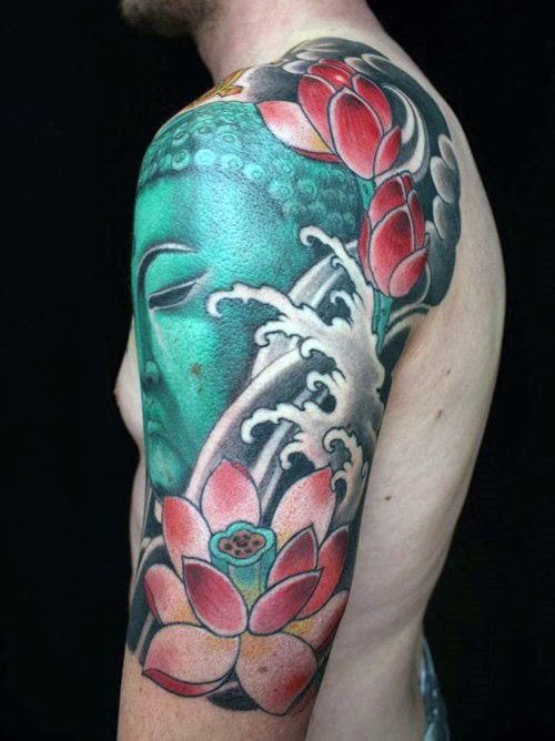 tatuaggio fiore di loto 121