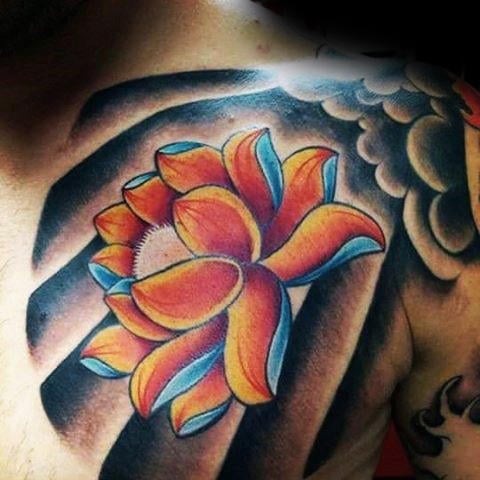 tatuaggio fiore di loto 43