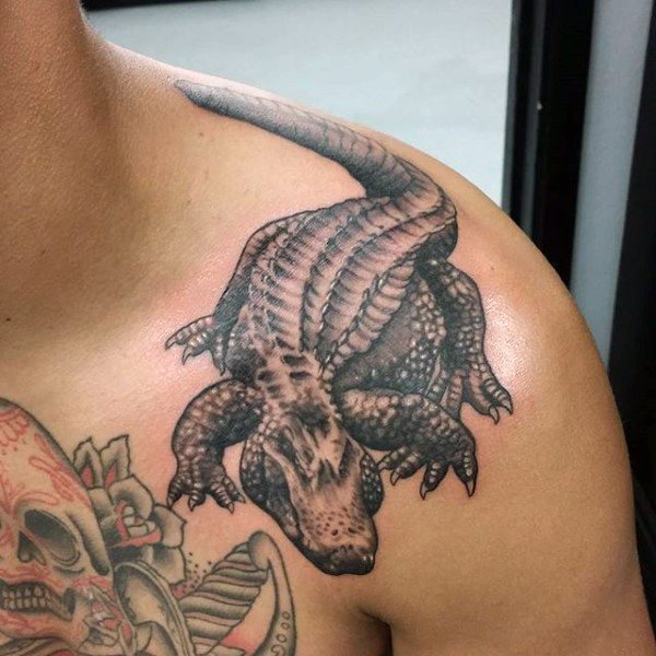tatuaggio coccodriloo caimano 146