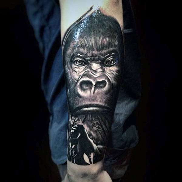 tatuaggio scimmia 218