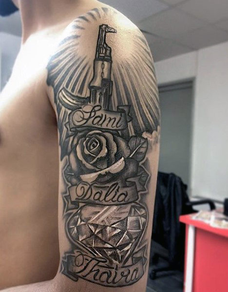 tatuaggio arma ak47 21