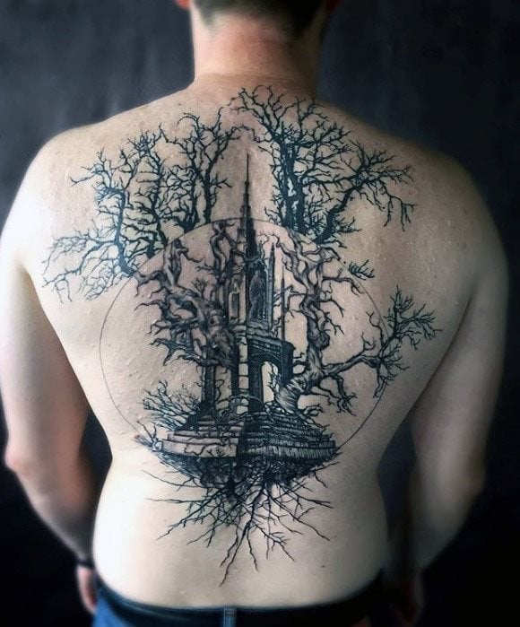 tatuaggio radici di albero 49