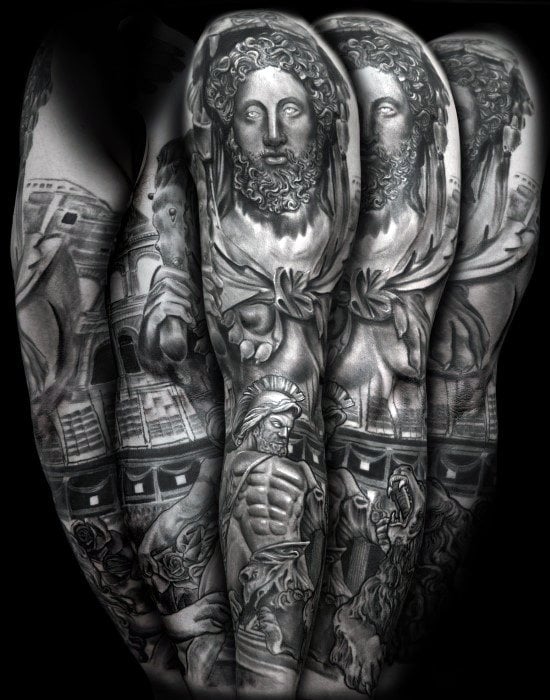 tatuaggio statua romana 107
