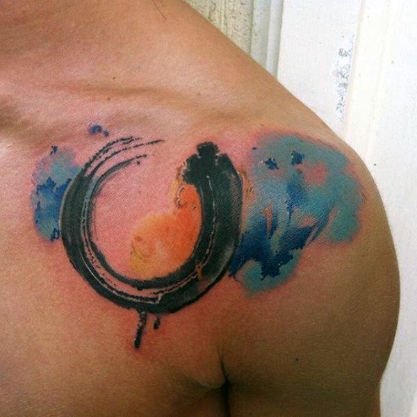 60 Tatuaggi raffiguranti l'Enso, il cerchio zen (con significato)