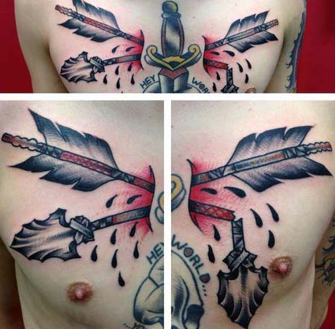 tatuaggio arco freccia 15