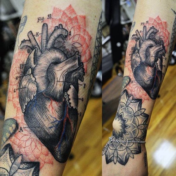 tatuaggio cuore anatomico 113