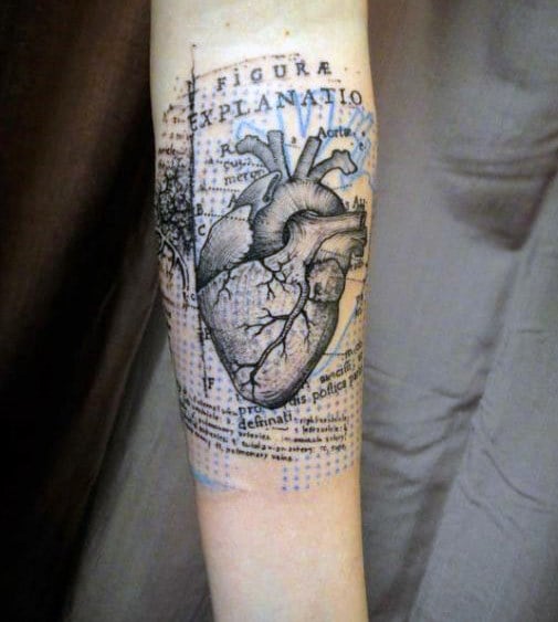 tatuaggio cuore anatomico 21