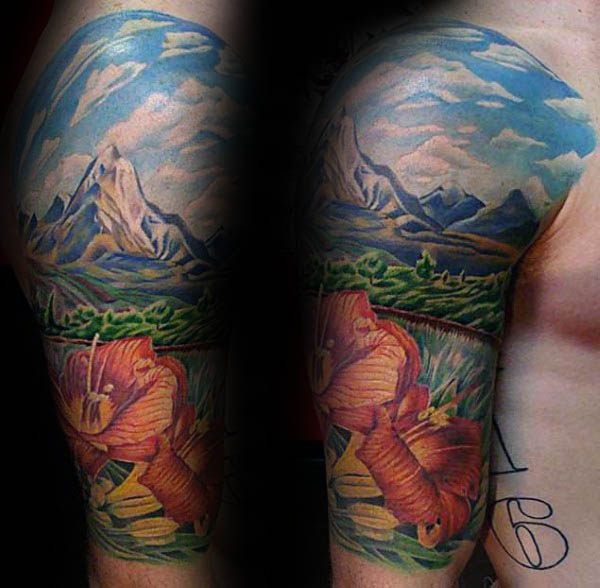 tatuaggio paesaggio 109