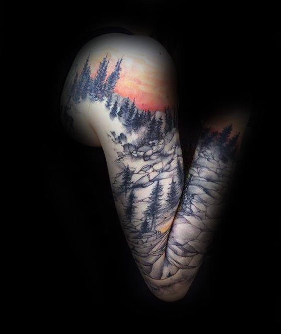 tatuaggio paesaggio 111