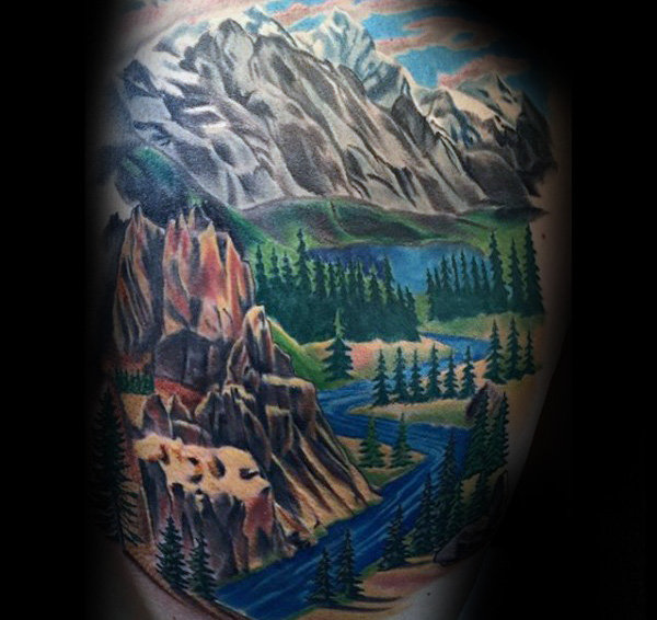 tatuaggio paesaggio 115