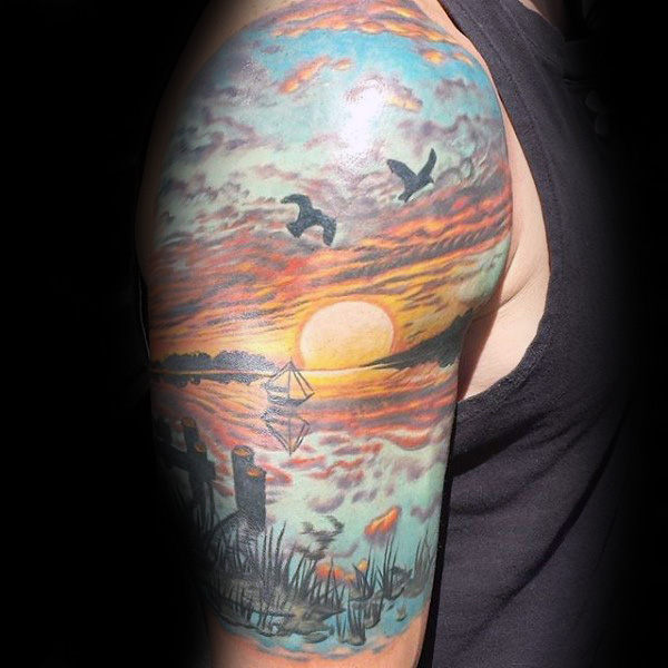 tatuaggio paesaggio 151