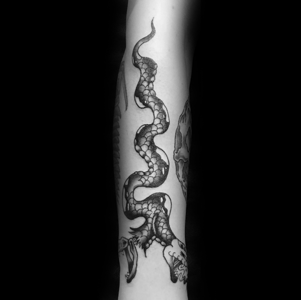 tatuaggio serpente a due teste 43