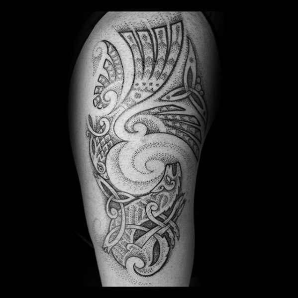 tatuaggio lupo celtico 24