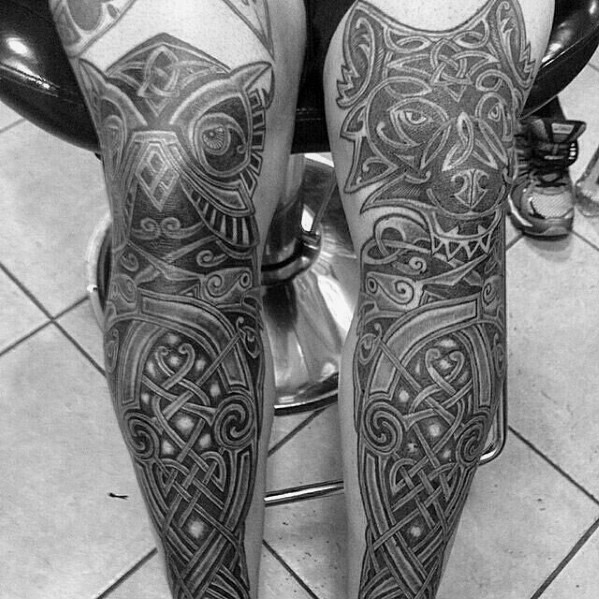 tatuaggio lupo celtico 72