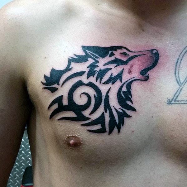 tatuaggio lupo tribale 13