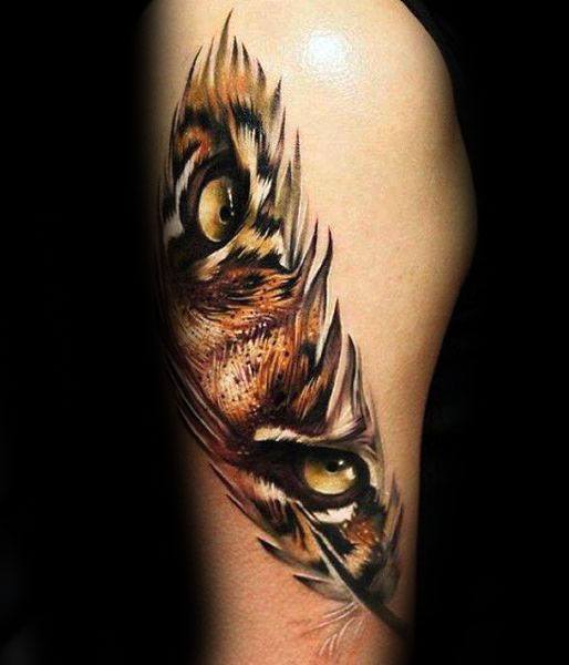 tatuaggio occhi di tigre 79