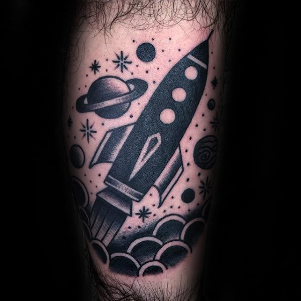 tatuaggio navicella spaziale 55