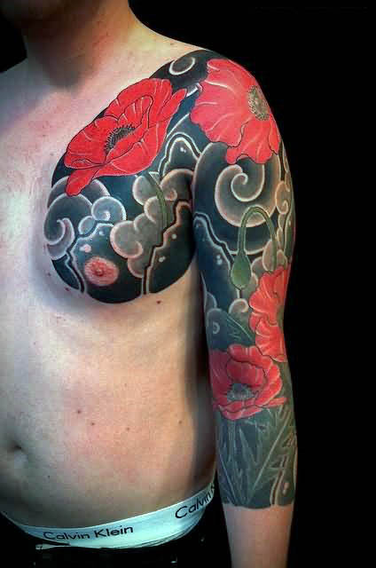 tatuaggio papaveri 137