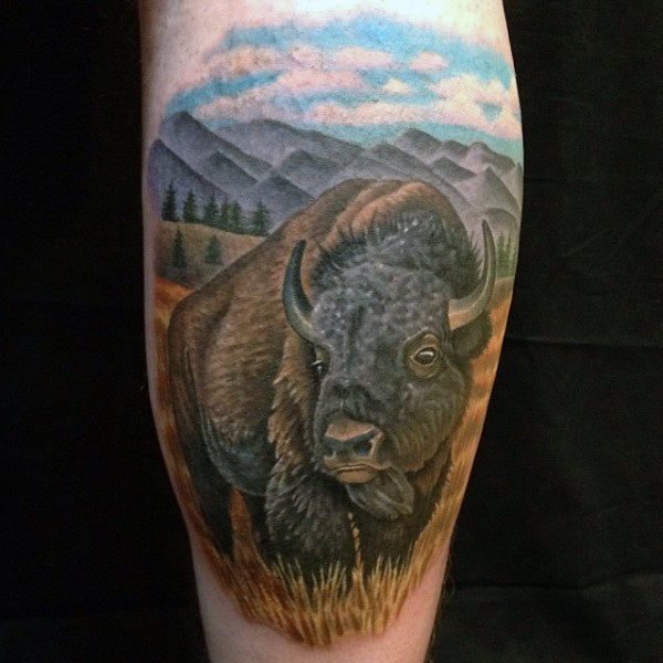 tatuaggio bisonte 91