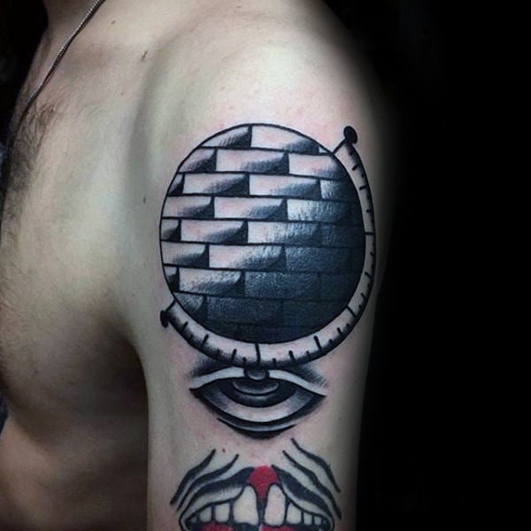 tatuaggio globo terrestre mondo 03