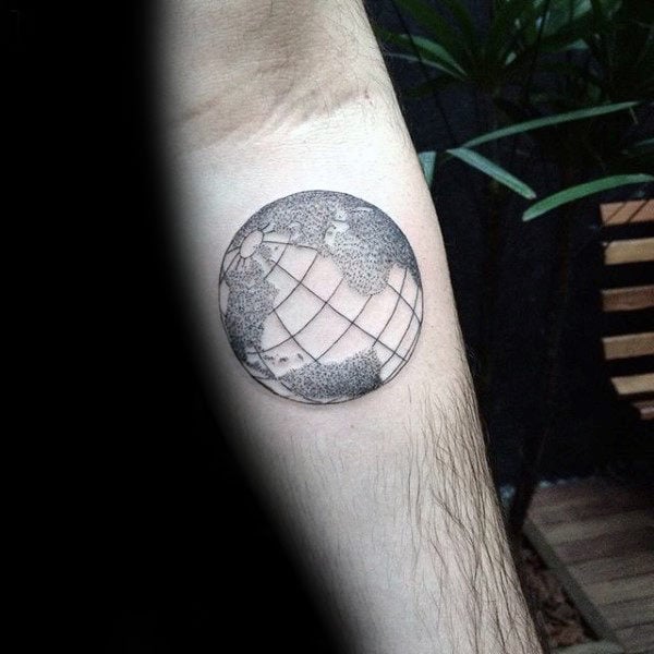 tatuaggio globo terrestre mondo 121