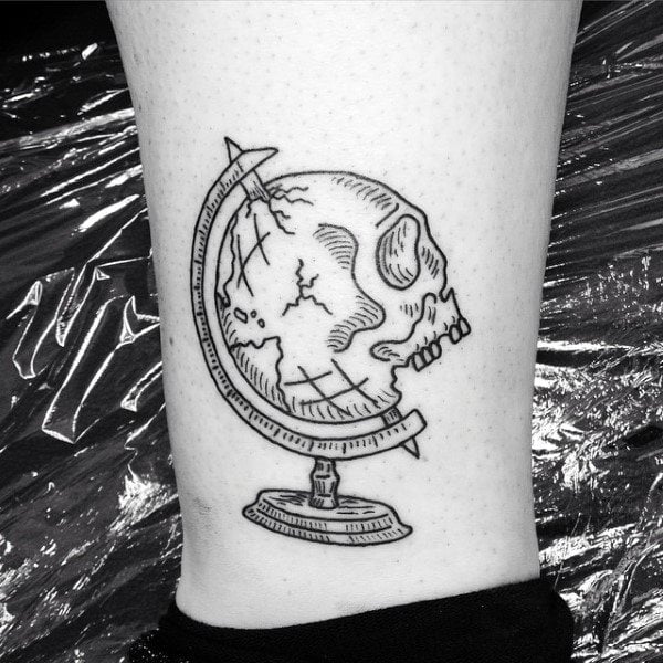 tatuaggio globo terrestre mondo 125