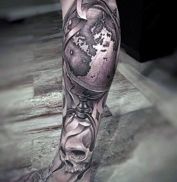 tatuaggio globo terrestre mondo 45
