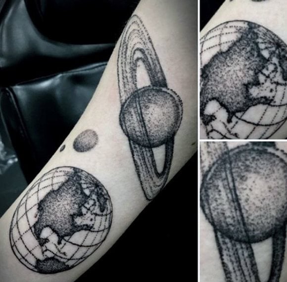 tatuaggio globo terrestre mondo 81