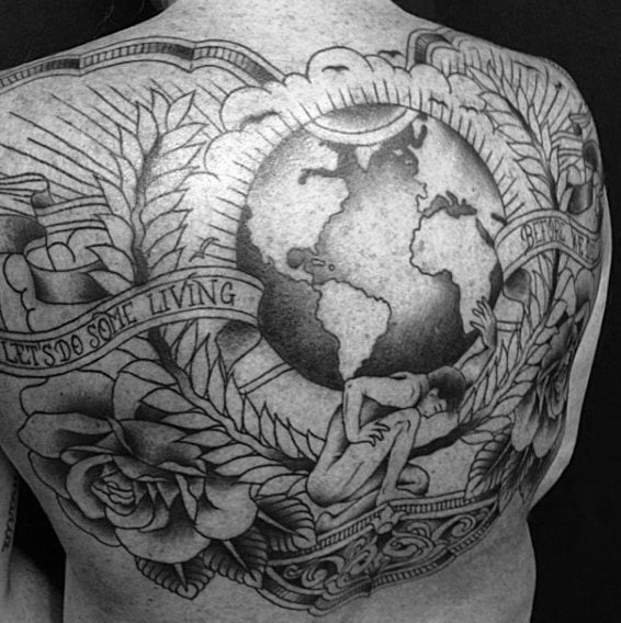 tatuaggio globo terrestre mondo 99