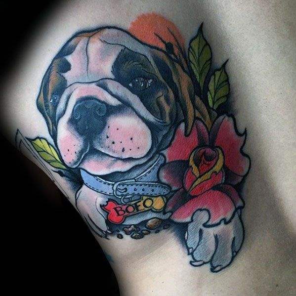 tatuaggio bulldog 74
