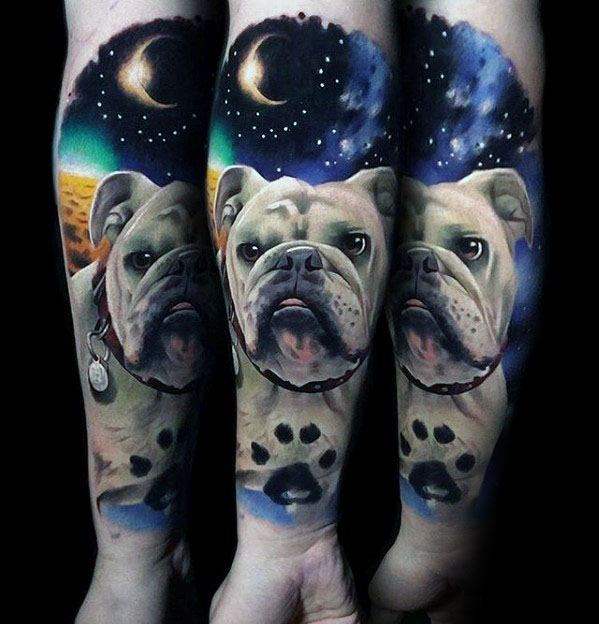 tatuaggio bulldog 80