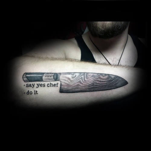 tatuaggio coltello da cucina chef 21