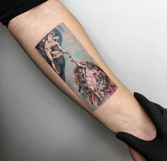 53 Tatuaggi con la Creazione di Michelangelo