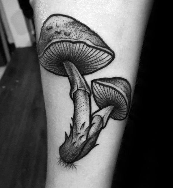 tatuaggio fungo champignon 01