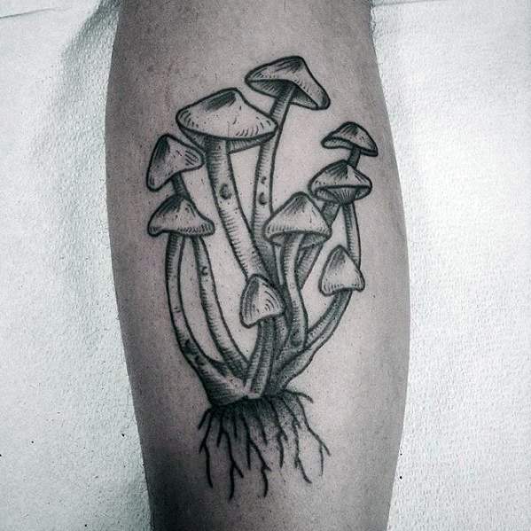 tatuaggio fungo champignon 13